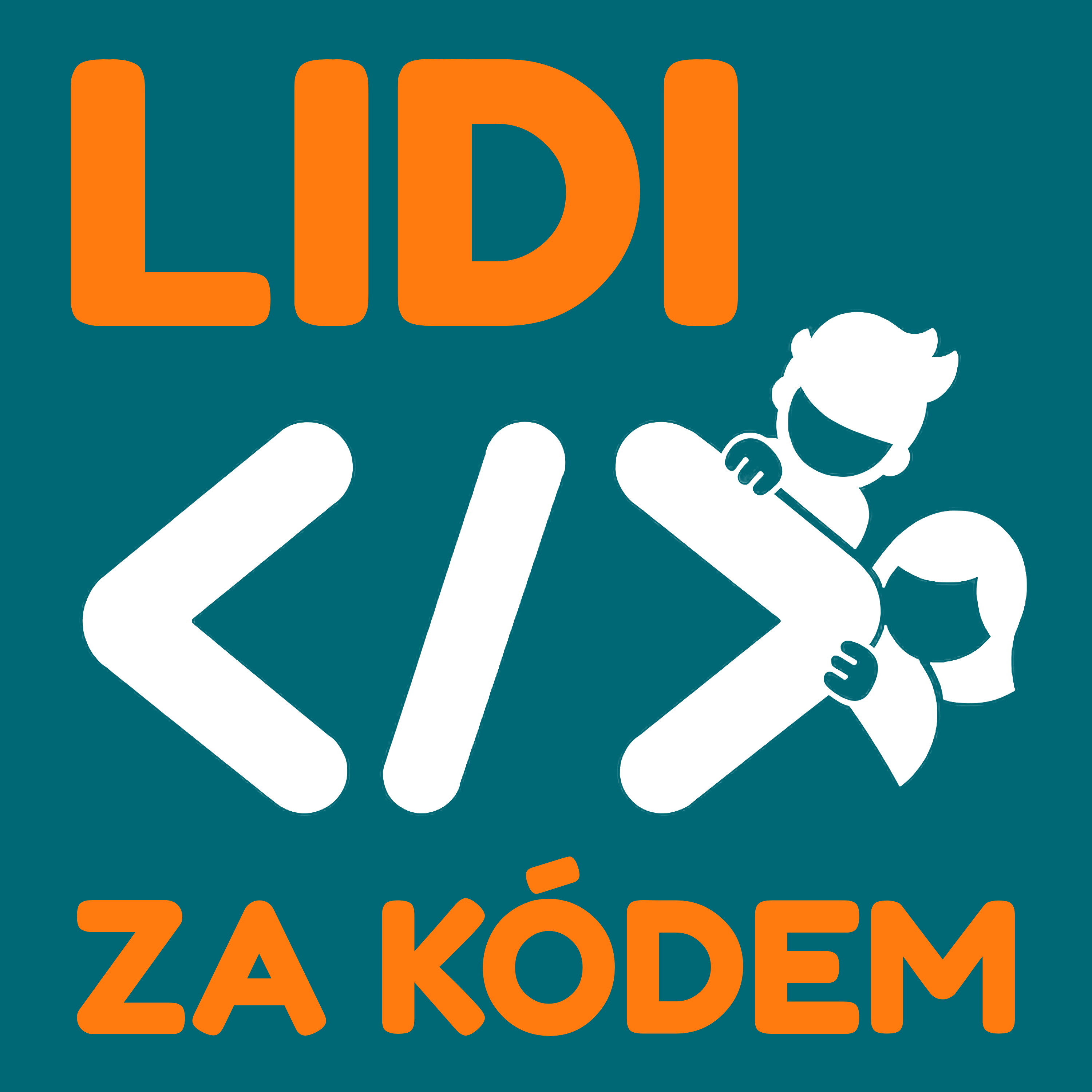 Logo podcastu Lidi za kódem